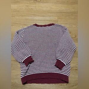 Amazon Maroon and White Striped Sweater